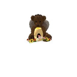Angel bear with honey decor preview