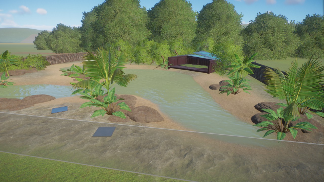Starter spectacled caiman habitat