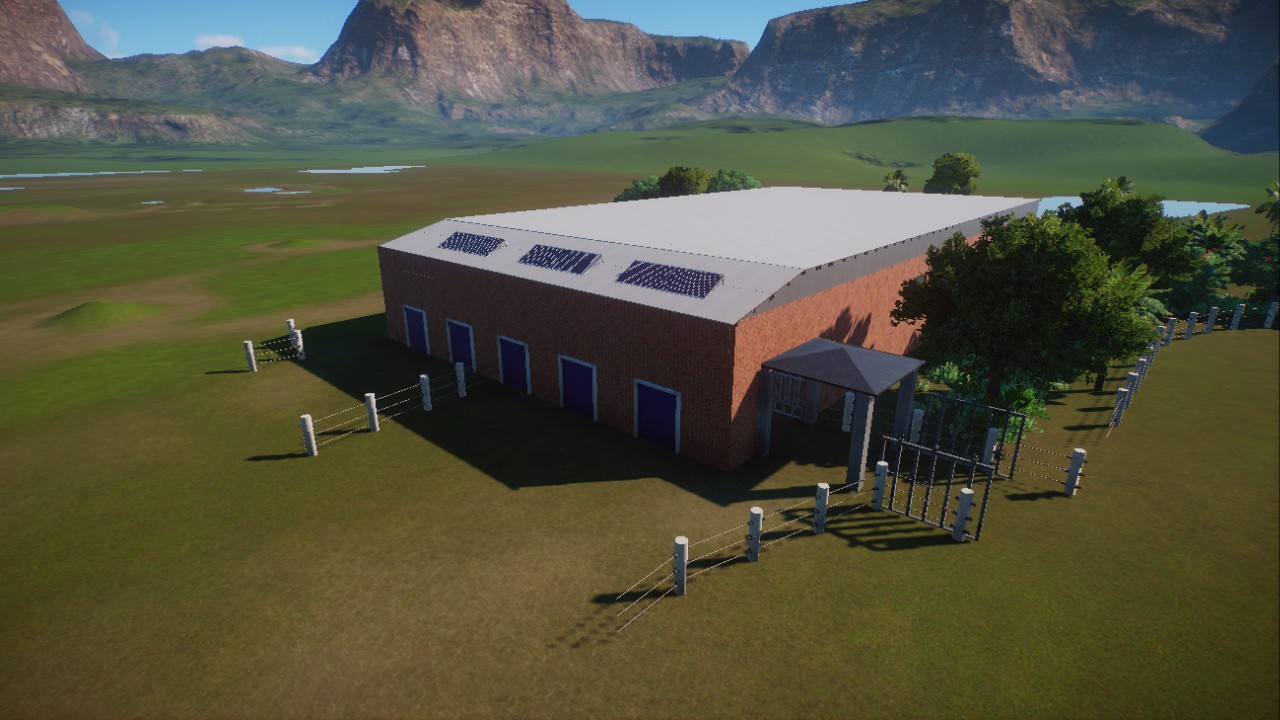 Large shared housing for elephant/giraffe