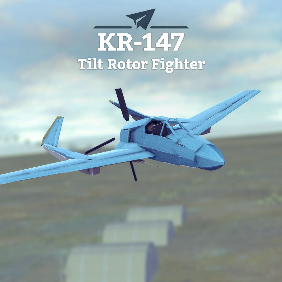 KR-147 - tilt-rotor fighter airplane