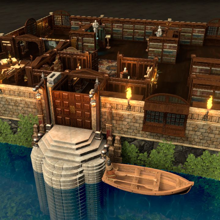 (Canalside variant) The Cosy Library