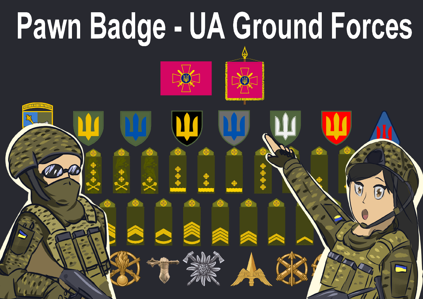 Pawn Badge - UA Ground forces