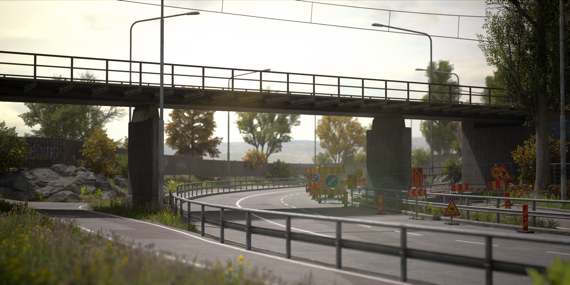 PhotoScene - Suburban Highway