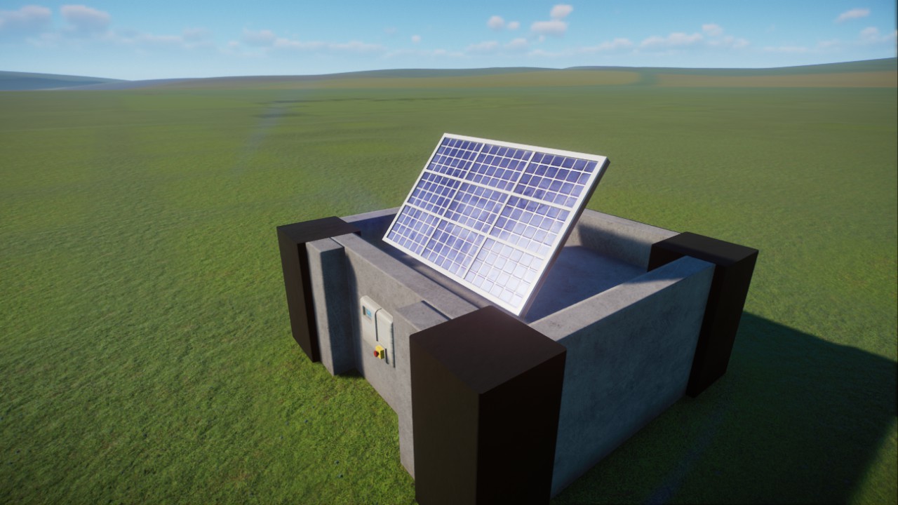 Simple Brutalist Solar Panel