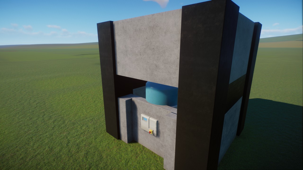 Simple Brutalist Water Treatment - Visible