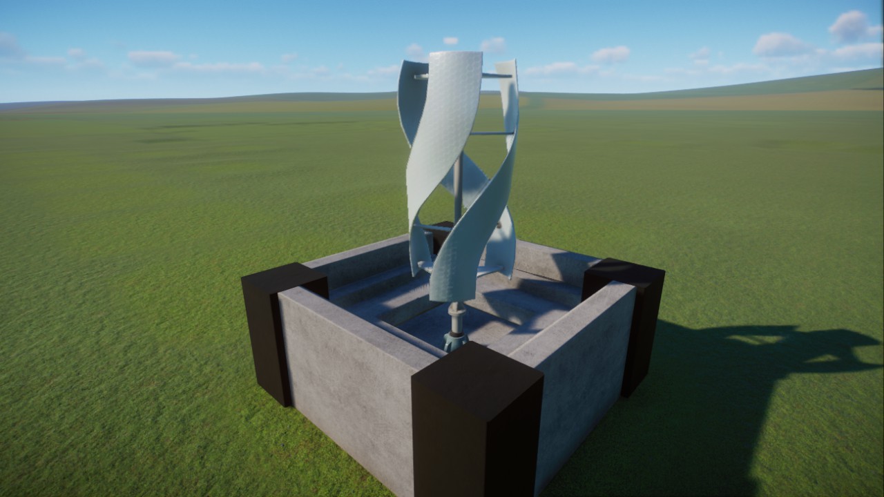 Simple Brutalist Wind Turbine