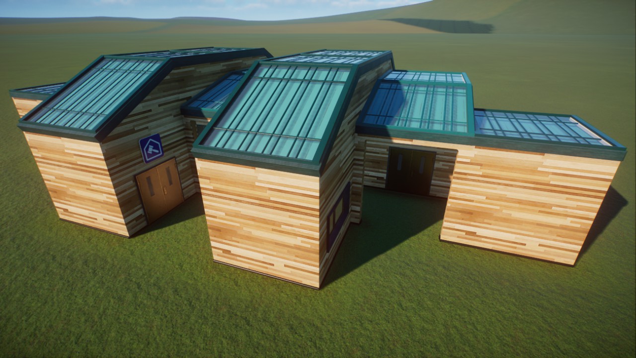 Modern Blue Staff Buildings