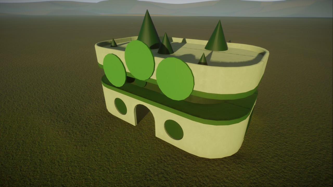 Green Tree Funky Building
