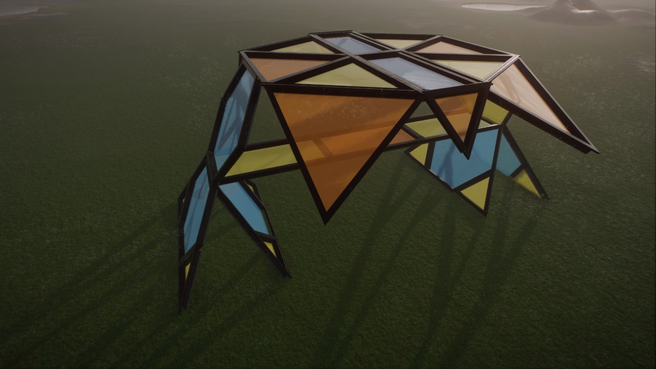 Colorful Glass Entrance / Path Decoration