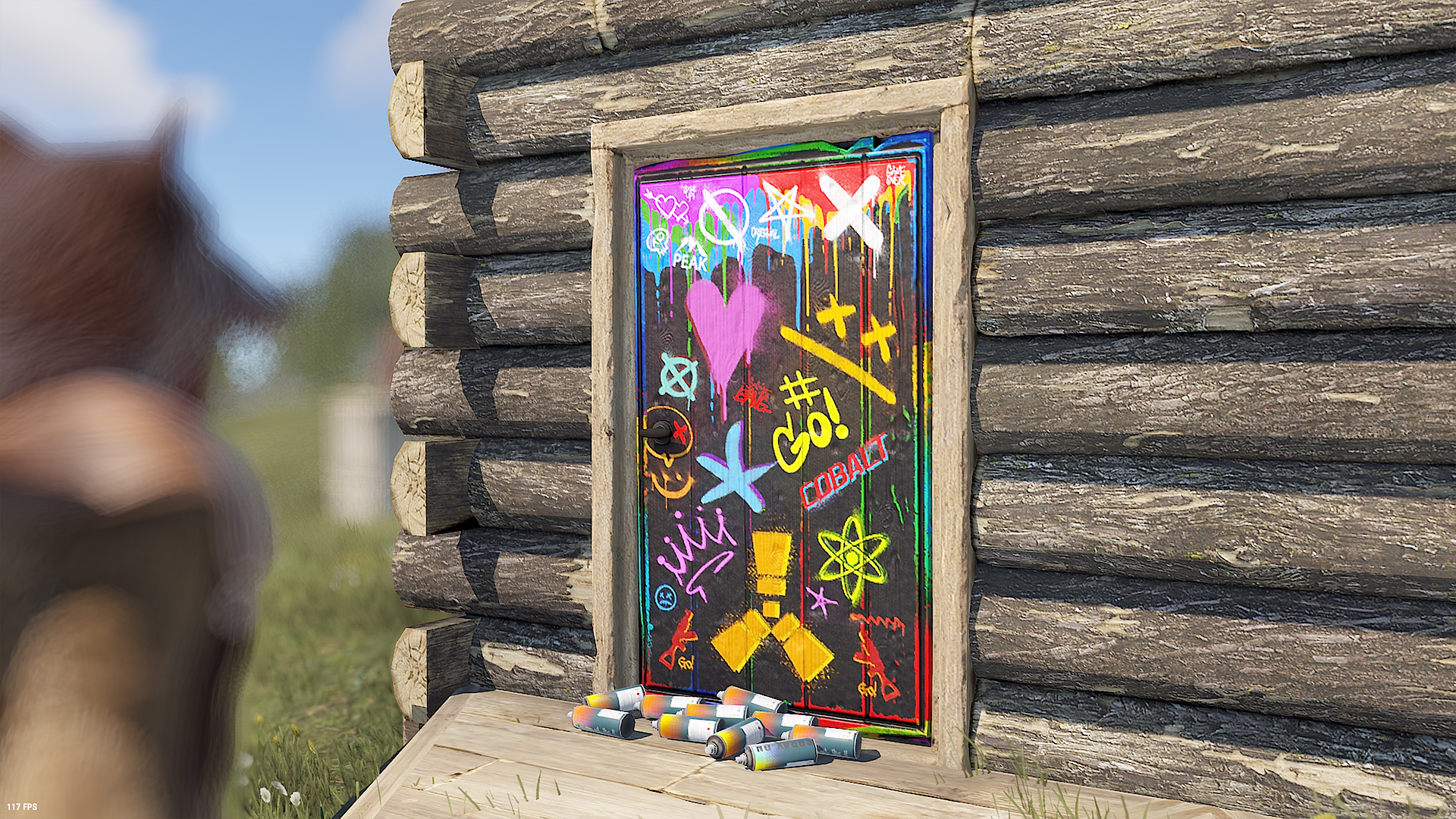 Spraycan Wooden Door