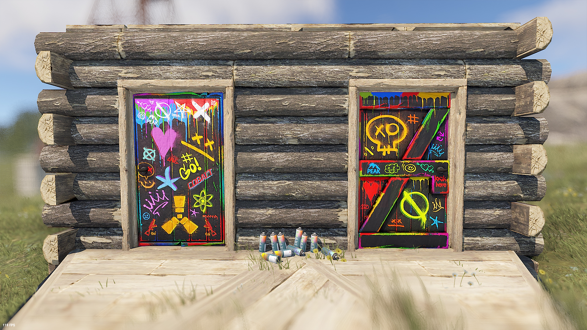 Spraycan Wooden Door