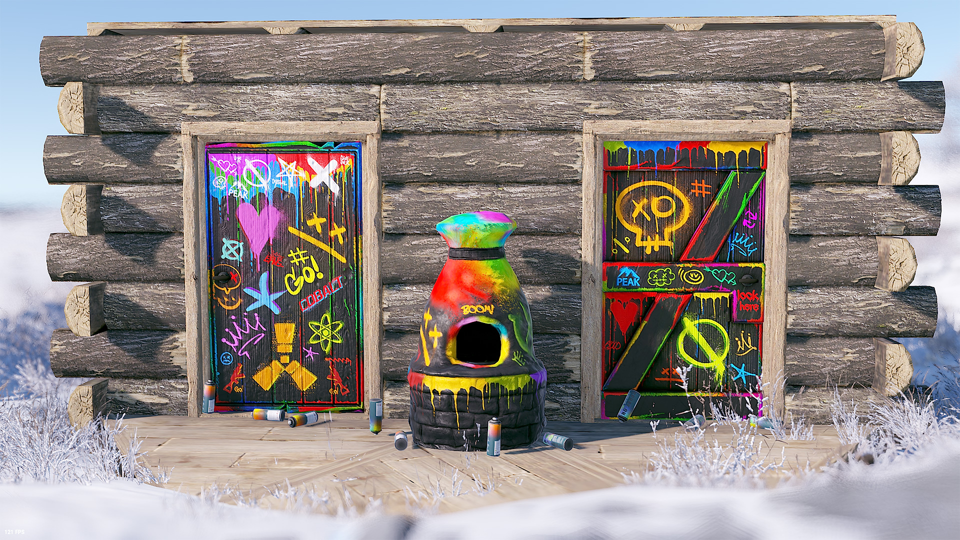 Spraycan Wooden Door