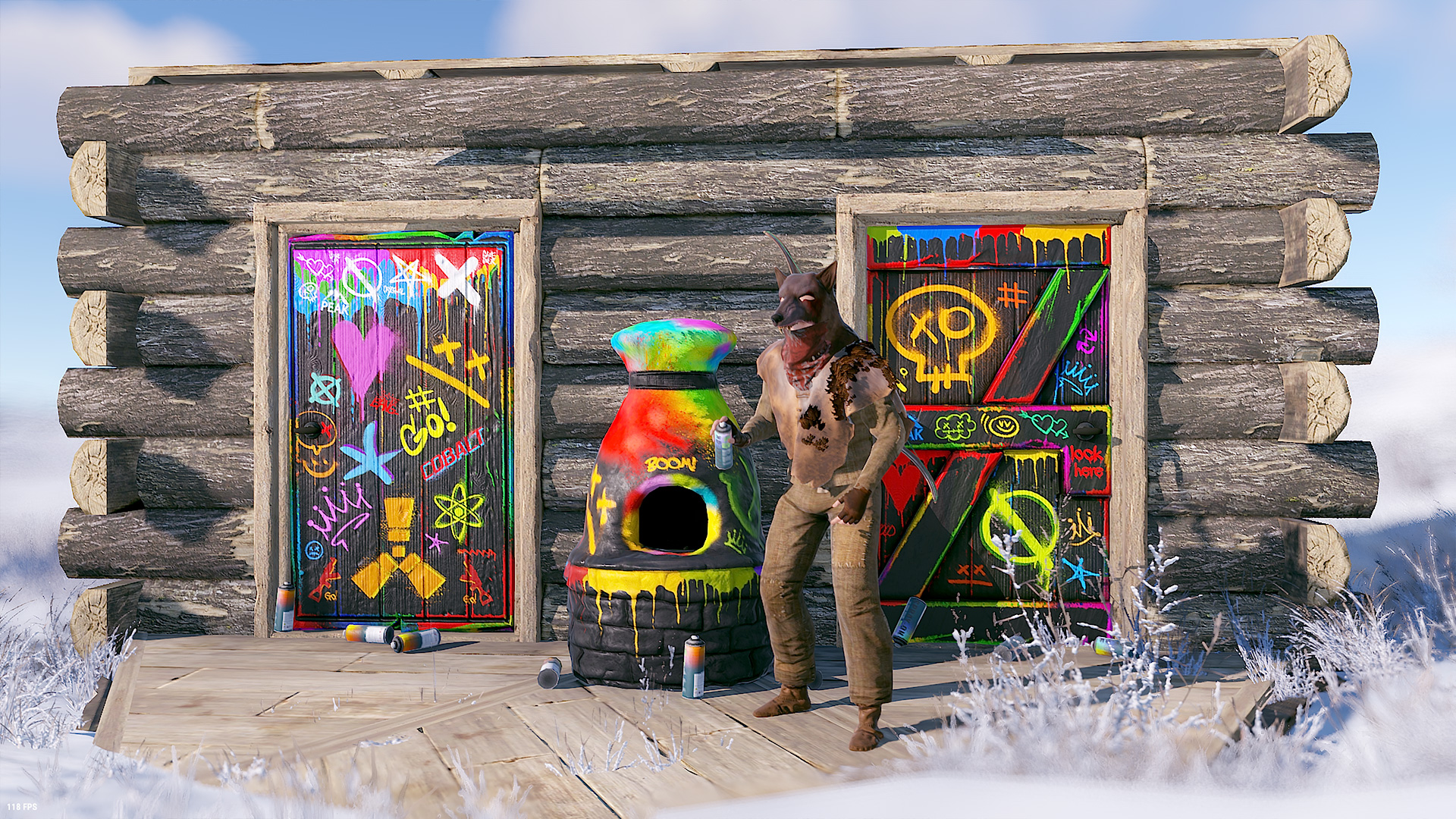 Spraycan Wooden Door