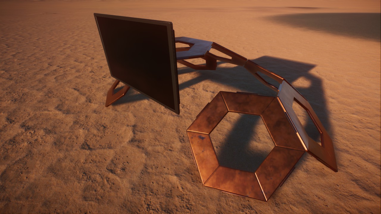 Geometric Metal Habitat Education Board