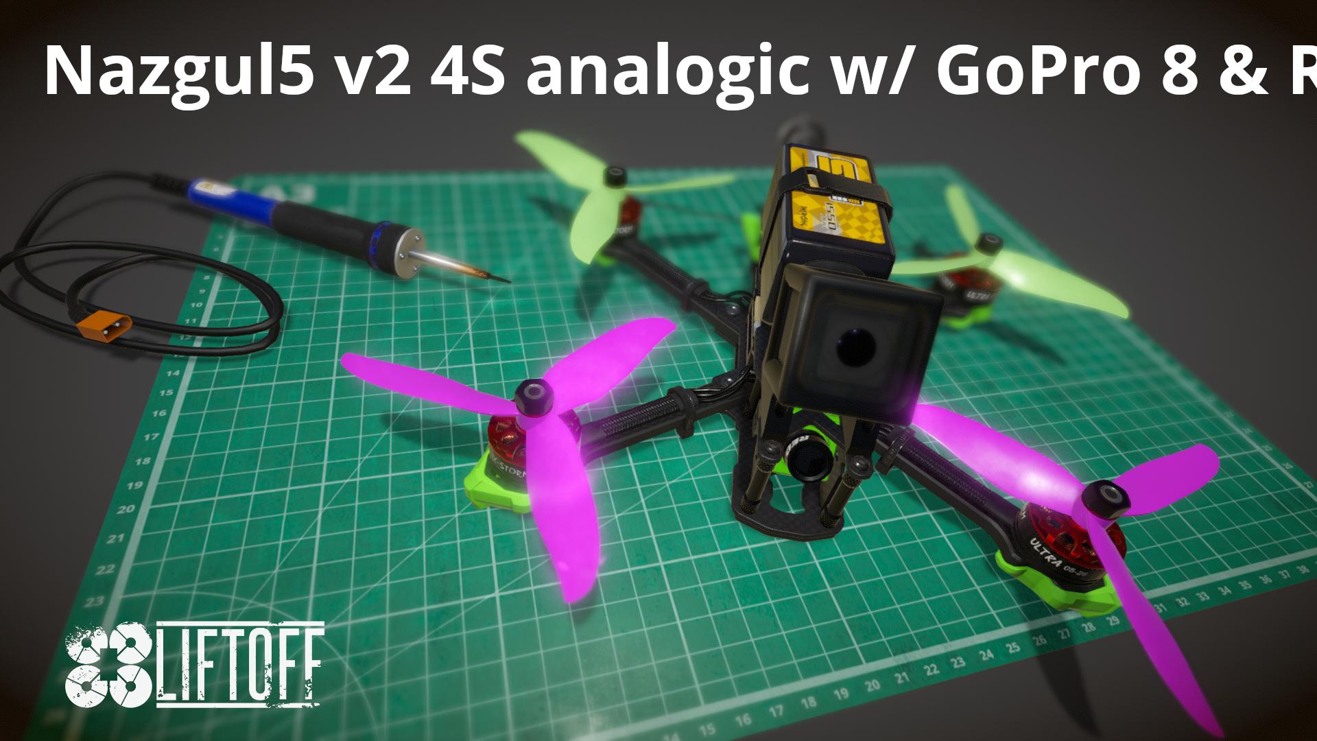 Nazgul5 v2 4S analogic w/ GoPro chelodrone