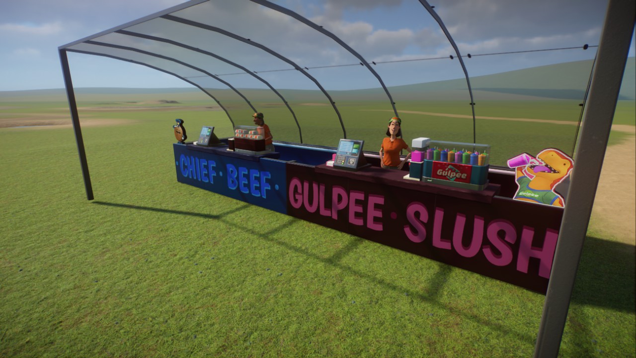 Chief Beef and Gulpee Slush Counter