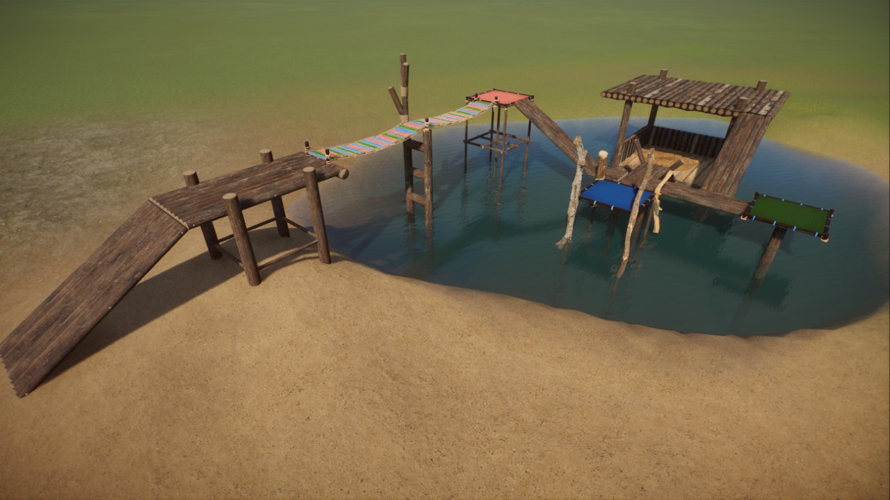 Climbing Bridge and Shelter over water