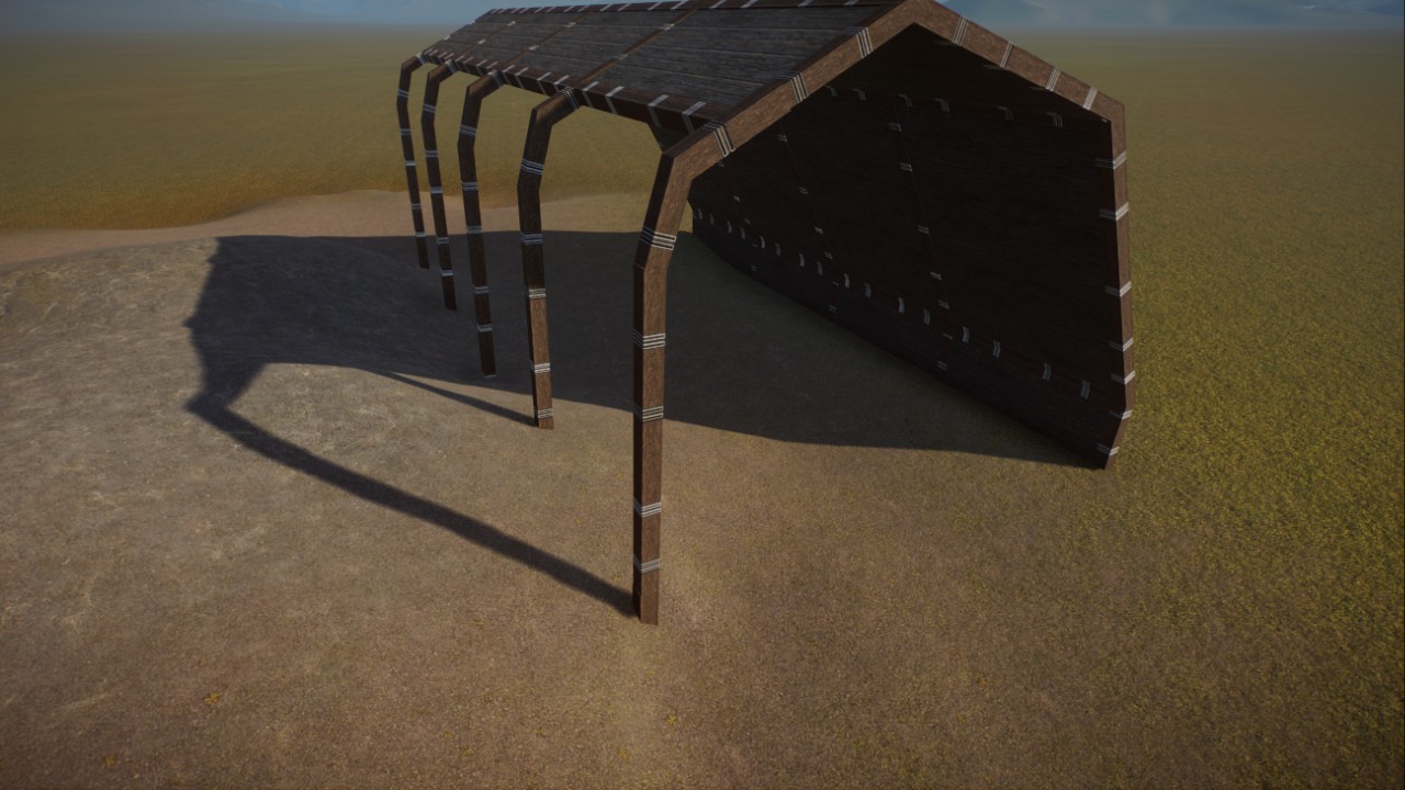 Striped Wooden Shelter