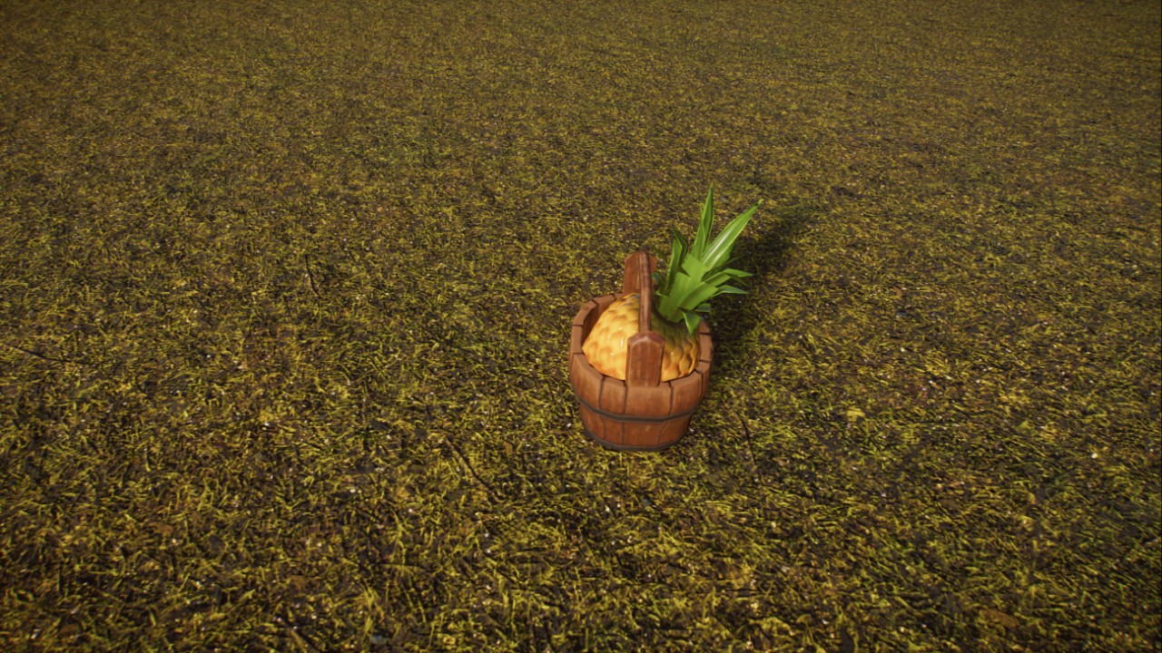 Pineapple in a basket