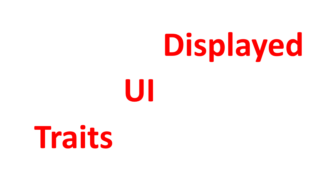Displayed UI Traits