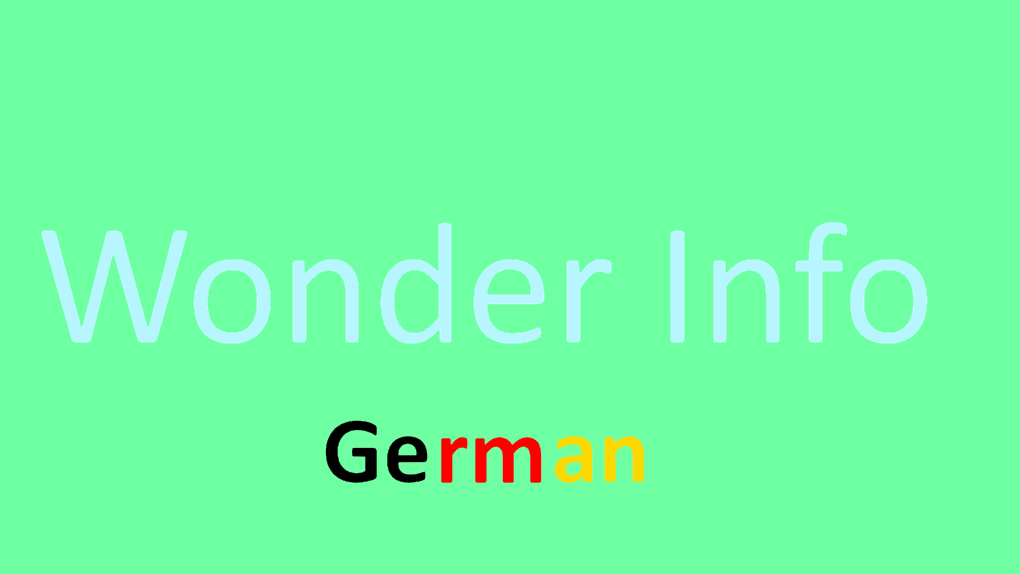 Wonder Info (German)
