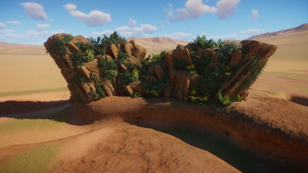Desert/grassland rock formation/facade preview