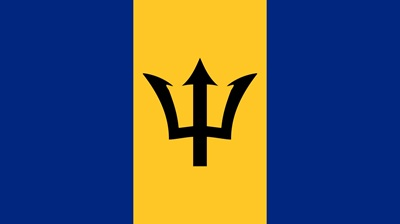 The flag of Barbados
