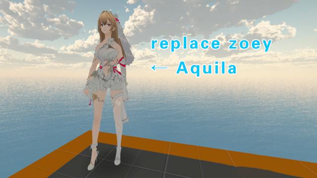 Snowbreak Aquila（尘白禁区 茉莉安-霄鹰）replace zoey