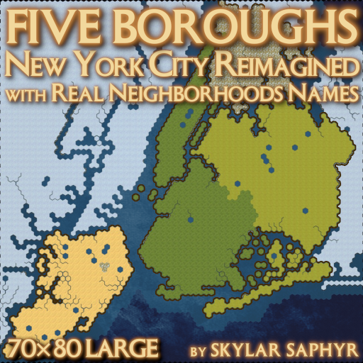 Saph's Five Boroughs: NYC Reimagined (with Real Neighborhood Names)