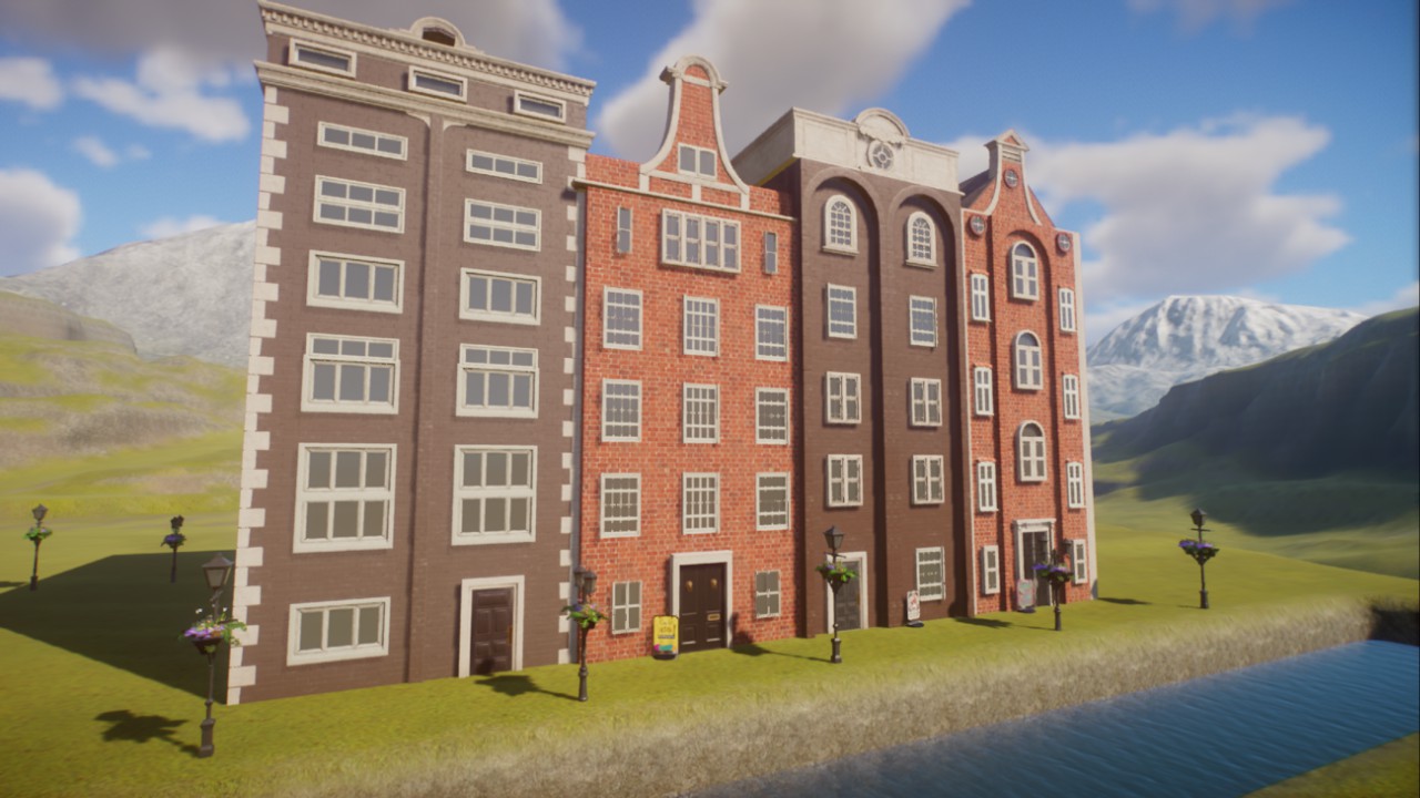 Amsterdam Canal Houses Food Court