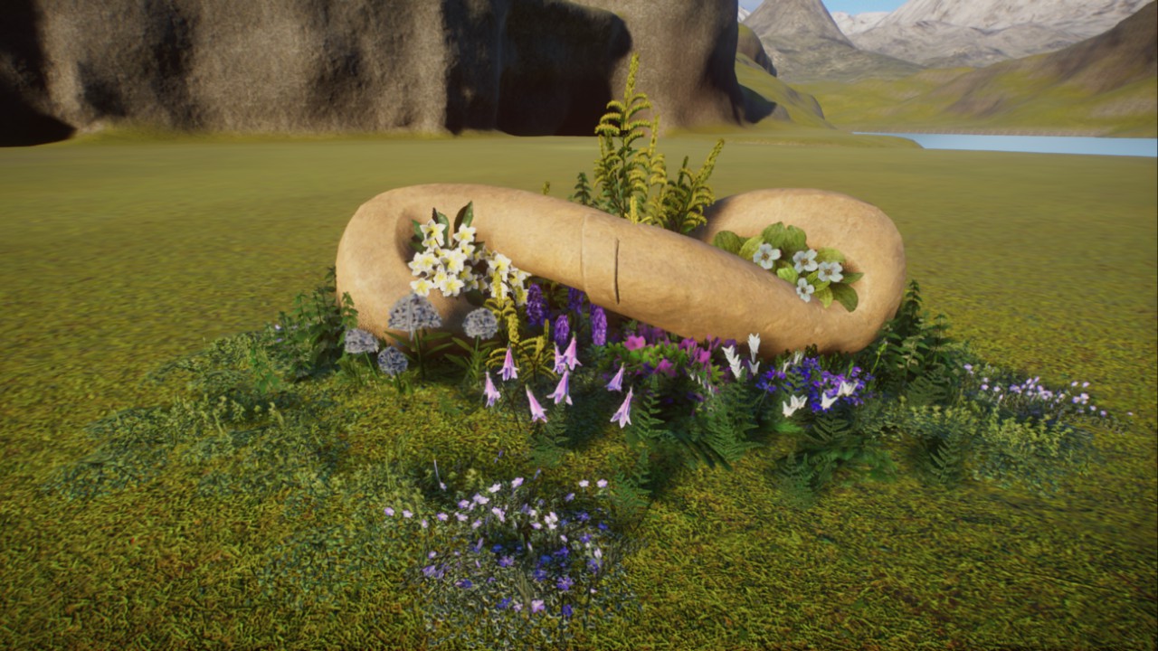 Infinity Statue Flowers Decoration