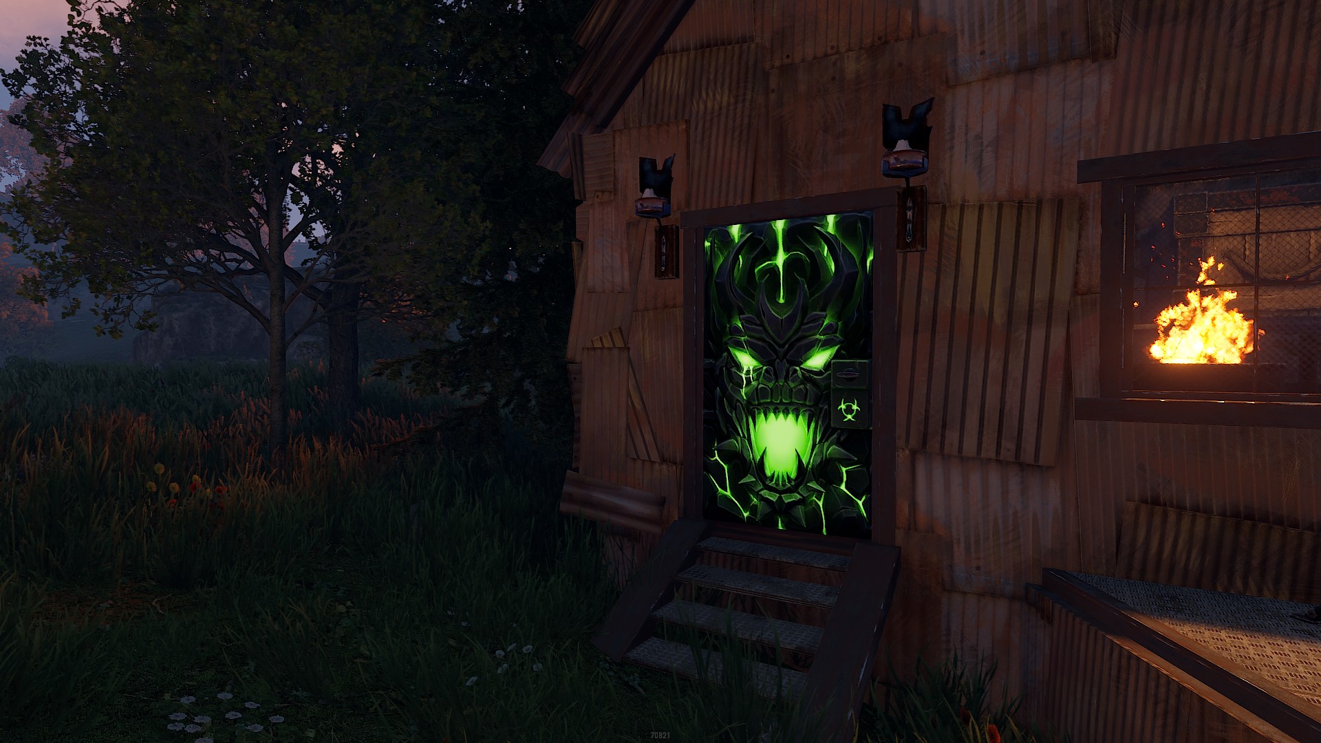 Toxic Dragon Metal Door