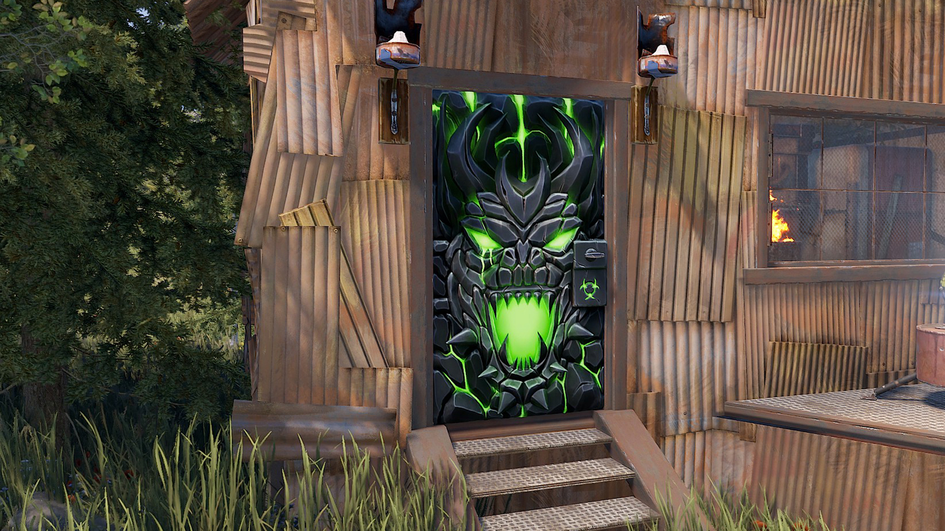 Toxic Dragon Metal Door