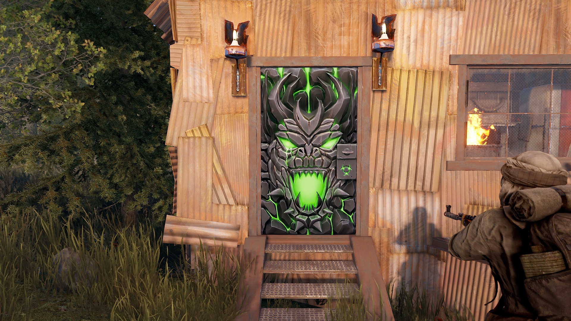 Toxic Dragon Metal Door