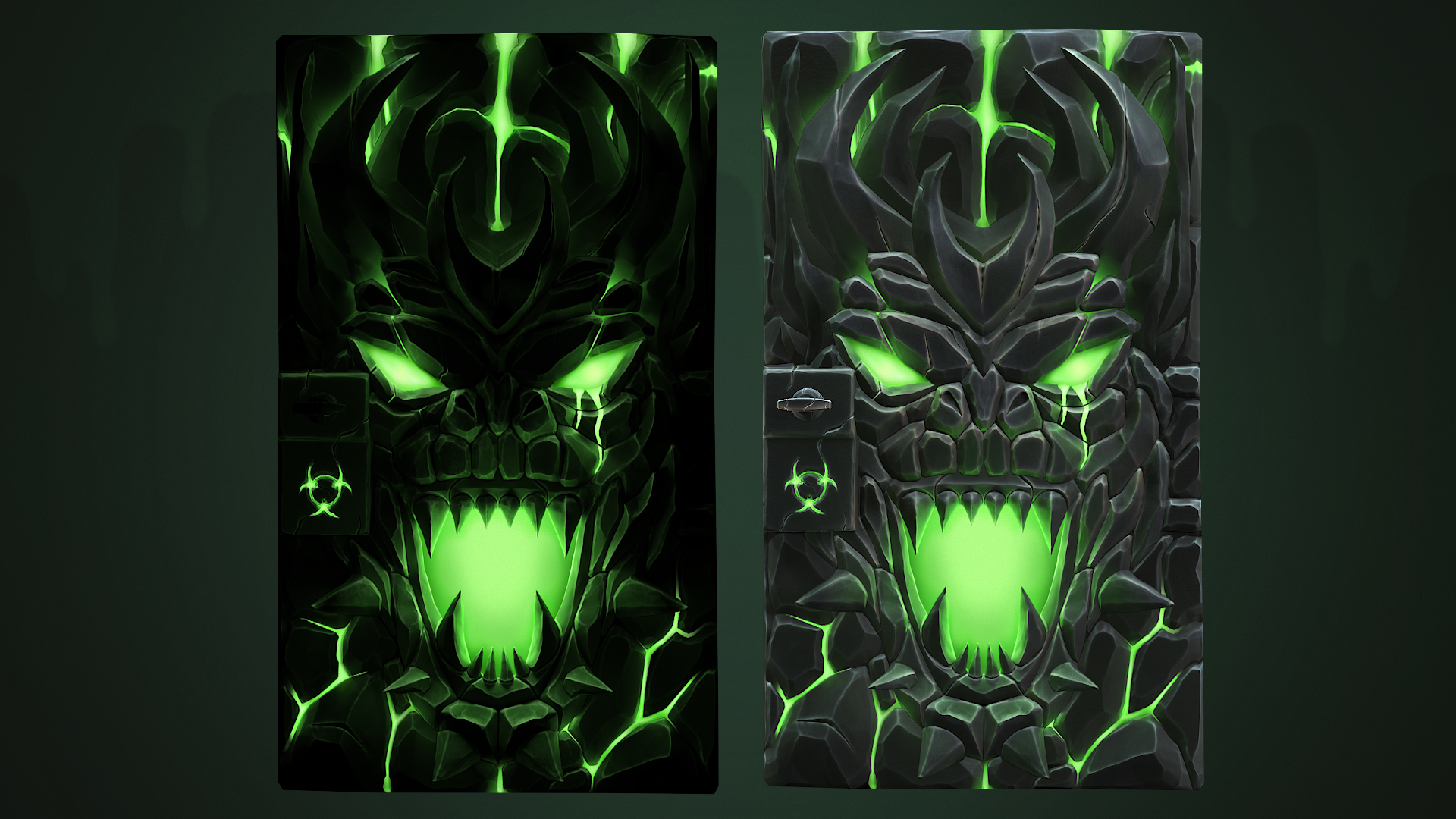 Toxic Dragon Metal Door