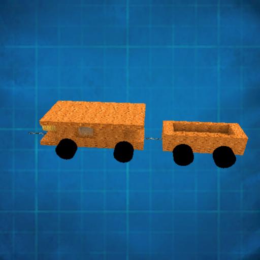 oversized child's toy train and train car