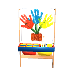 kid's art easel-children