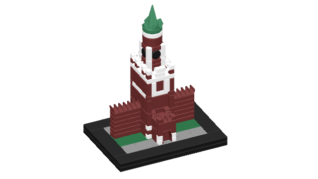 Mini Architecture 001 Spasskaya Tower of Moscow Kremlin