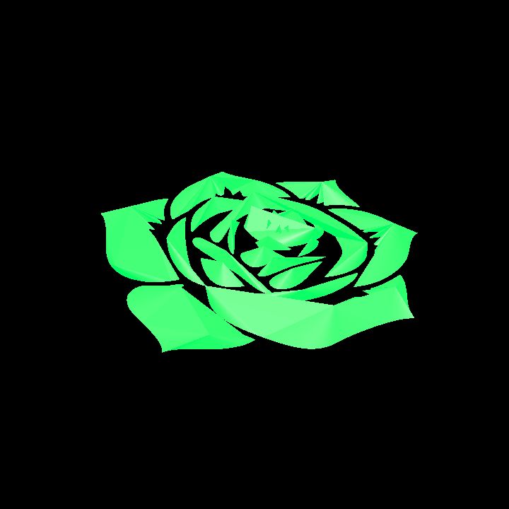 A glowing sigil - green rose
