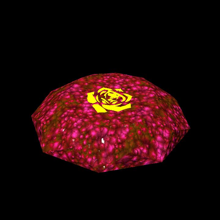 A glowing sigil stone E - rose