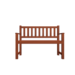 Bench with Back - Sapele