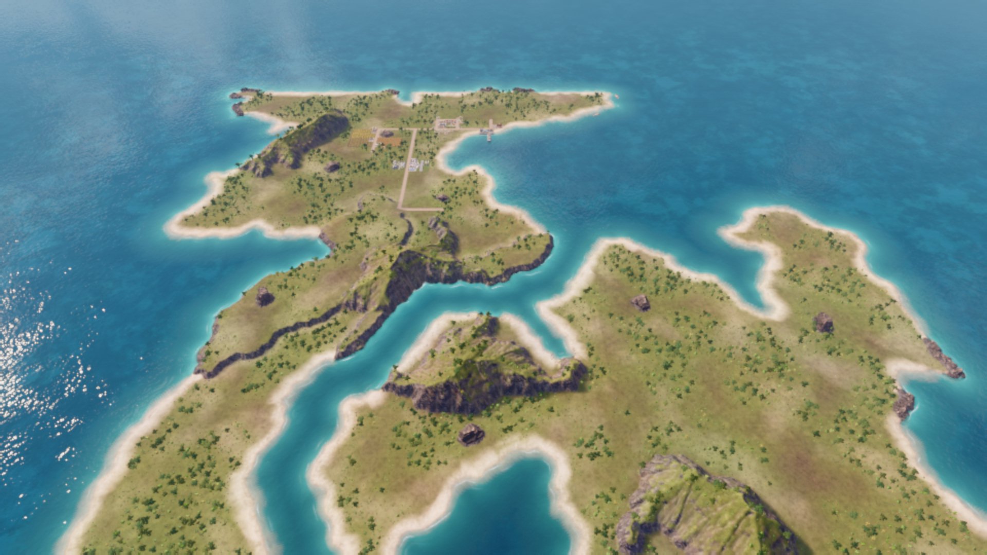 Bi-island bay