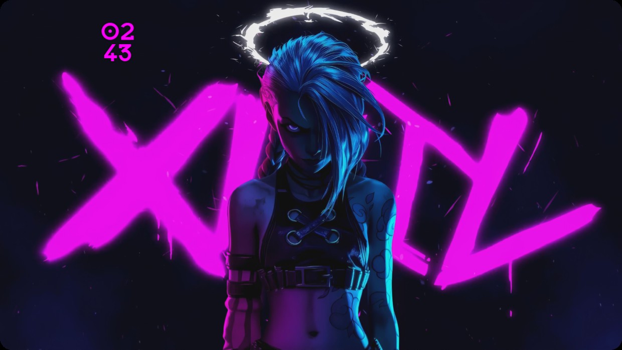 Black/Pink Girl Neon