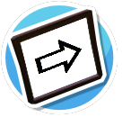 Arrow Sign Framed (Black) Right