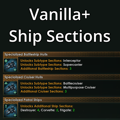 Vanilla+ Ship Sections