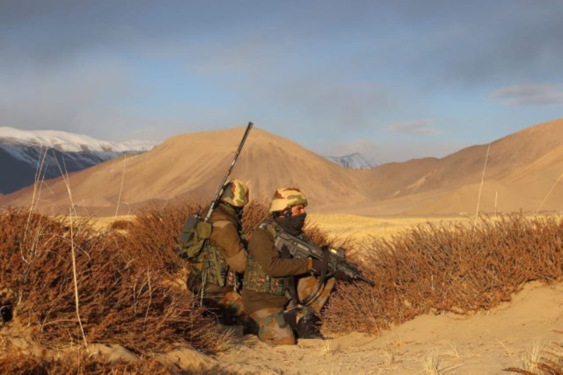 Indian Troops near Indian-Tibetan Border