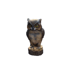 Wooden owl statue
