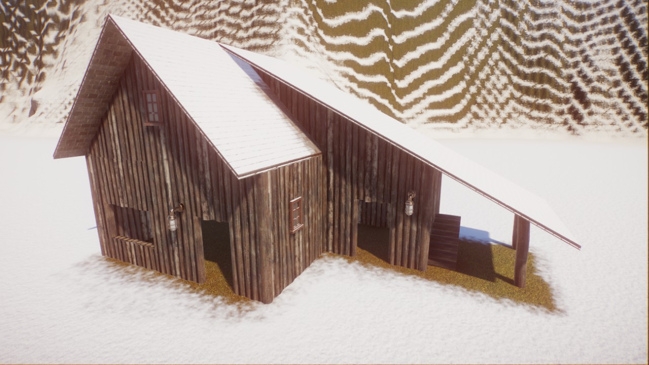 Rustic Cabin with Woodshed