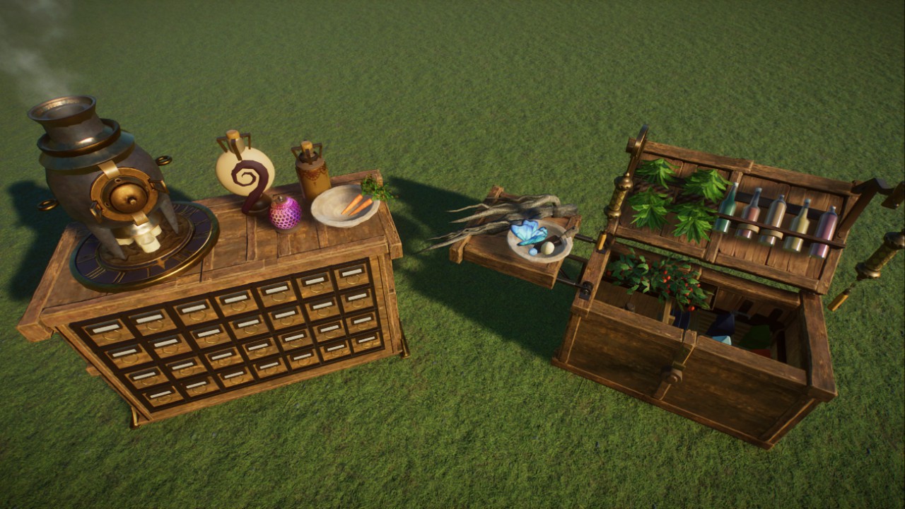 Apothecary/Alchemist Cabinet and Trunk