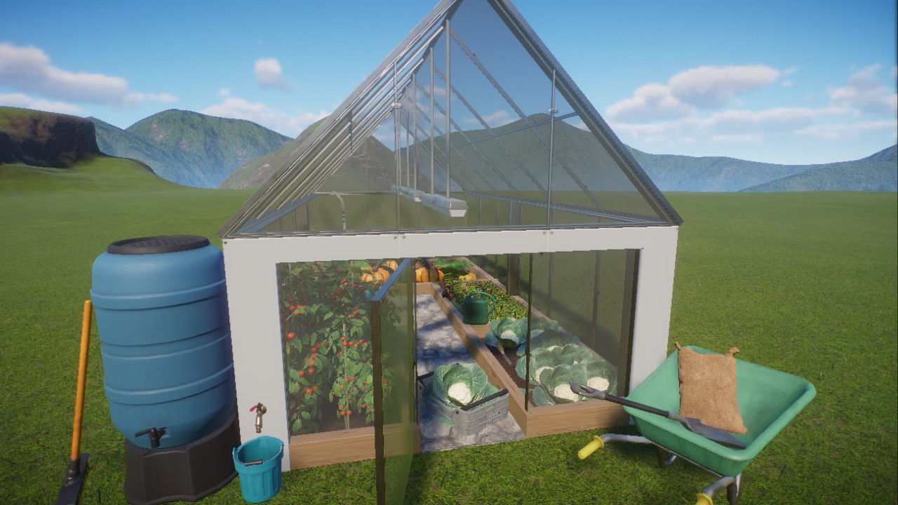 small simple greenhouse, Gewächshaus klein